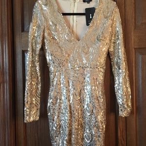Gold Sequin Dress